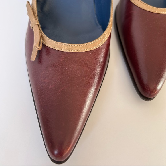 MISS ROSSI pointed leather pumps - Picture 3 of 12